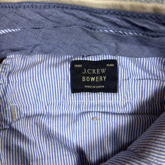 J Crew Chinos Pants Mens 34x35 Bowery Khaki Straight Fit Cotton Office Casual - Picture 7 of 9